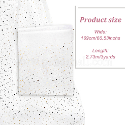 Polyester-Netz-Spitzenstoff mit Stern- und Mondmuster&nbsp;DIY-WH0504-446C