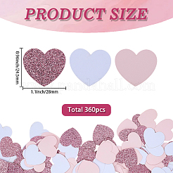 360 confetti en forme de cœur en papier&nbsp;AJEW-SC0031-36