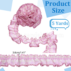 5 mètre de garniture à volants en polyester&nbsp;DIY-GA0010-17