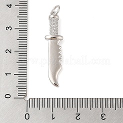 Pendenti in zirconi cubici trasparenti in micro pavè di ottone&nbsp;ZIRC-C010-01P