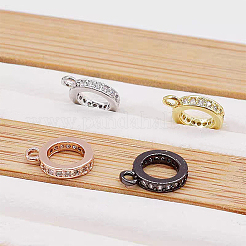 16 Stück 4 Farben Messing Micro Pave Zirkonia Tube Bügel&nbsp;ZIRC-HY0001-09