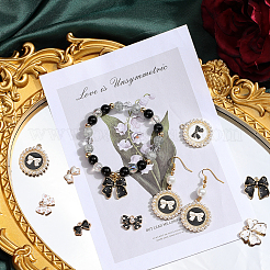 48pcs 8 styles de pendentifs en émail en alliage&nbsp;ENAM-SC0005-66