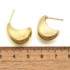 Pendientes de medio aro de latón&nbsp;EJEW-H104-18G