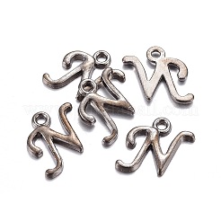 Gunmetal überzogene Legierung Buchstaben Anhänger&nbsp;LS-X-PALLOY-J718-01B-N