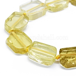 Colliers de perles en quartz citron naturel (chauffé)&nbsp;G-F725-05