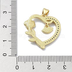 Messing micro pave klare zirkonia anhänger&nbsp;KK-A221-27B-G