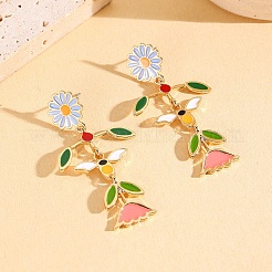 Pendientes colgantes de aleación de zinc esmaltados&nbsp;WG62852-02