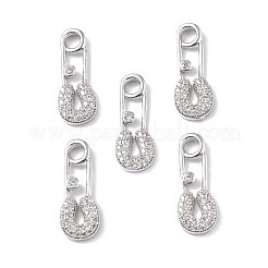 Messing micro pave klare zirkonia anhänger&nbsp;KK-E068-VF261