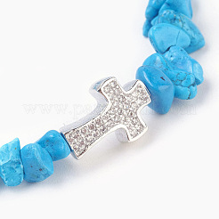 Synthetische howlite Perlen strecken Armbänder&nbsp;BJEW-JB03926-04