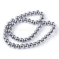 Chapelets de perles en hématite synthétique sans magnétiques&nbsp;G-S096-4mm-3