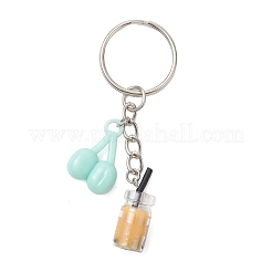 Llaveros de fruta de vidrio con botella&nbsp;KEYC-JKC01326