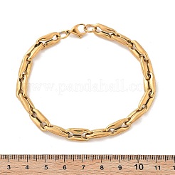 304 Edelstahl Kaffeebohnen-Kettenarmbänder für Frauen und Männer&nbsp;BJEW-F488-27G