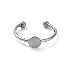 Componentes de anillos de dedo de acero inoxidable 304 ajustables que no se deslustran&nbsp;X-STAS-K278-04A-P