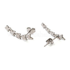 Orecchini a bottone in acciaio inossidabile 304 anti-ossidazione&nbsp;EJEW-H095-02P