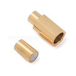 Fermoirs magnétiques lisses en acier inoxydable 304 avec placage ionique (IP) et emembouts collées&nbsp;STAS-H402-63G-4MM