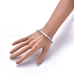 Bracciali di perline di vetro sfaccettato tratto&nbsp;BJEW-JB05486-04