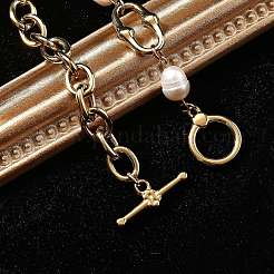 Pulseras de eslabones de cadena de cable de acero inoxidable&nbsp;BJEW-F485-02G