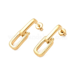 Pendientes colgantes ovalados de acero inoxidable 304&nbsp;EJEW-K268-41G