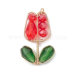 Pendenti in vetro placcato 4 pz 4 colori&nbsp;PALLOY-TA00357