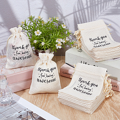 30 x Geschenkbeutel aus Leinenstoff mit Kordelzug&nbsp;ABAG-GO0001-06
