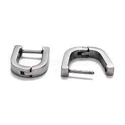 Orecchini a cerchio huggie in acciaio inossidabile 304 anti-ossidazione&nbsp;STAS-H156-12B-P