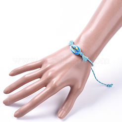 Pulseras de cuentas trenzadas ajustables&nbsp;BJEW-JB05152-02