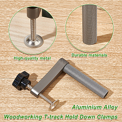 T-Schienen-Halteklemmen für die Holzbearbeitung aus Aluminiumlegierung&nbsp;TOOL-WH0131-04