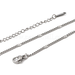12 collana a catena intrecciata testurizzata in acciaio inossidabile 304 da 2.2 mm per uomo e donna&nbsp;NJEW-H093-20P-04