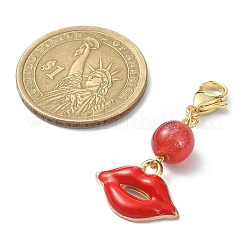 5 pezzo di decorazioni per pendenti in smalto in lega di San Valentino&nbsp;HJEW-JM01161-01