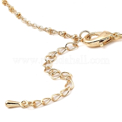 Collier pendentif en arc de zircone cubique coloré avec chaînes satellite en laiton pour femmes&nbsp;NJEW-Z018-01G