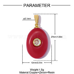 Ciondoli in ottone con pavé di zirconi chiari&nbsp;CU-OY002-09G