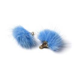 Faux Nerz Pelz Quaste Anhänger Dekorationen&nbsp;FIND-YW0002-24F