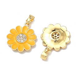 Pendentifs en laiton zircon cubique transparent&nbsp;KK-H265-01G