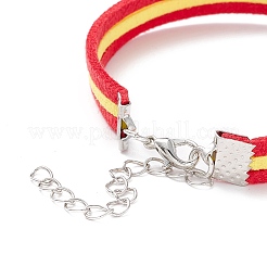 Braccialetto con cordino di collegamento parola spagna&nbsp;BJEW-C008-02