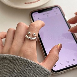 Fingerringe aus Legierung mit lächelndem Gesicht&nbsp;FS-WG53BEF-01