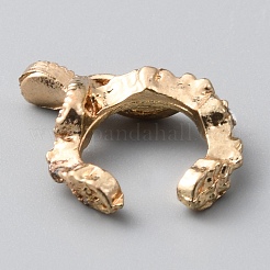 Klare kubische Zirkonia-Tränen-Charme-Manschettenohrringe&nbsp;EJEW-WH0047-10LG