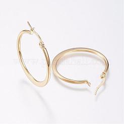 Pendientes de aro de acero inoxidable 304&nbsp;EJEW-F105-20G