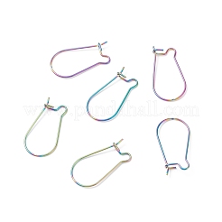 Orecchini a gancio in acciaio inossidabile chirurgico 316 color arcobaleno con placcatura ionica (ip)&nbsp;STAS-E009-5M