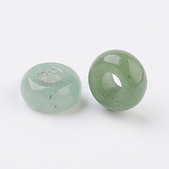 Natürliche grüne Aventurin European Beads&nbsp;G-G740-12x6mm-19