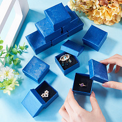 Cajas de regalo para guardar anillos y joyas de papel con textura de concha&nbsp;CON-TAC0014-15B