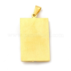 Pendentifs religieux en acier inoxydable 304 avec placage ionique (IP)&nbsp;STAS-E184-07G