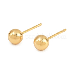 Aretes redondos de latón&nbsp;EJEW-C171-01A-G