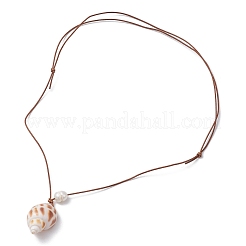 5 stücke 5 arten sommer strand natürliche zucht süßwasser perle & natürliche shell anhänger halsketten&nbsp;NJEW-JN05098