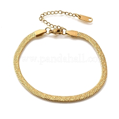 Bracciali a catena a serpente in acciaio inossidabile 304 per donna&nbsp;BJEW-P395-02G-02