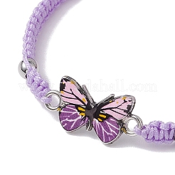 4 bracelet tressé réglable en cordon de polyester ciré pour femmes&nbsp;BJEW-JB11275