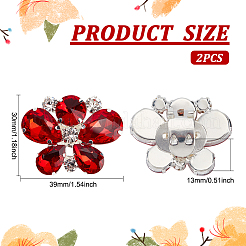 2pcs décorations de chaussures de mariage en strass en alliage&nbsp;FIND-FG0002-48A