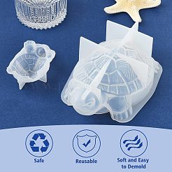 2 Stück 3D Schildkröte Silikonform für Display Dekoration Ornament Kerzenherstellung&nbsp;ST-CJ0007-65