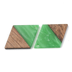 Pendentifs en résine opaque et bois de noyer&nbsp;RESI-S389-012A-C03