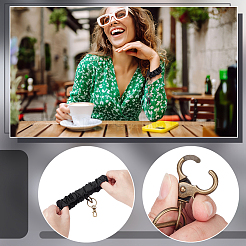 Conjuntos de correas para móvil de poliéster y nailon y porta tarjetas de identificación de acrílico y plástico&nbsp;DIY-JOY0001-04