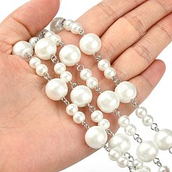 Handarbeit rund Glasperlenketten Perlen für Halsketten Armbänder machen&nbsp;X-AJEW-JB00055-01